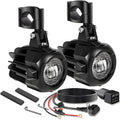 Motorcycle Auxiliary Lights LED Kit 70W Round Driving Fog Light White with Mount Brackets Wire Harness Switch Waterproof for R1200gs ADV Adventure Touring Sport Cruiser Streetbike ATV UTV
