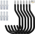 HORUSDY 6 Pack Heavy Duty 6 inches, Capacity 100 LBS, Wall and Bike Hooks by HORUSDY