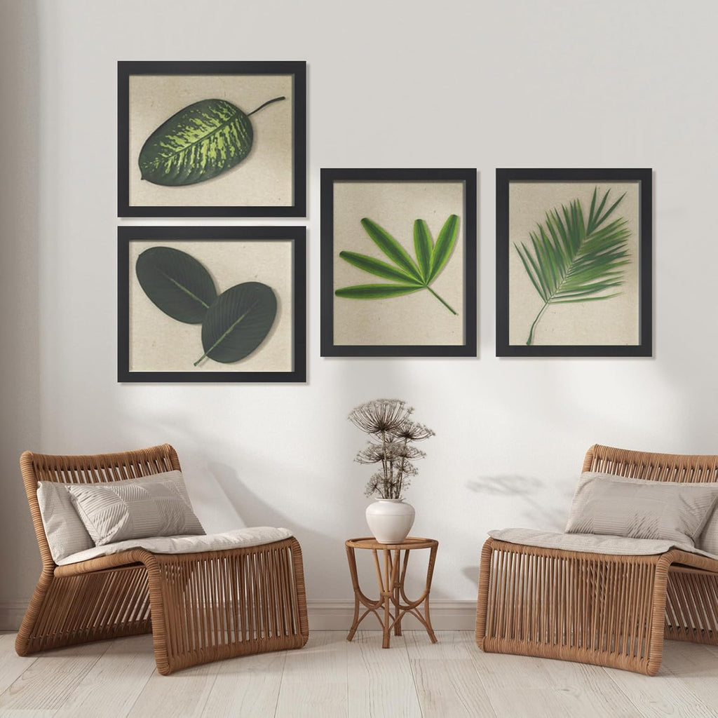 qunclay 4 pcs 8x10 inch canvas floating frame showing dimensions
