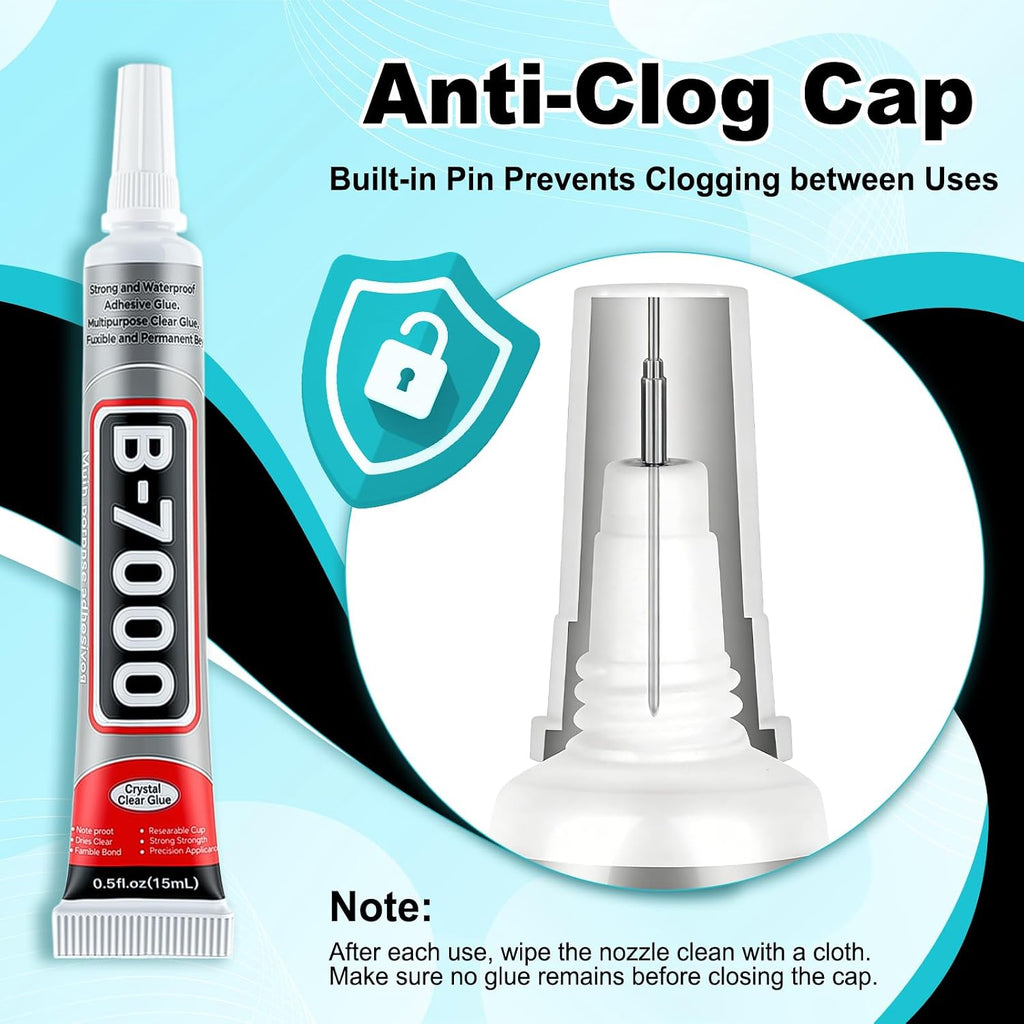 60 tube b-7000 glue 15ml/0.5 fl oz- strong, close-up detail