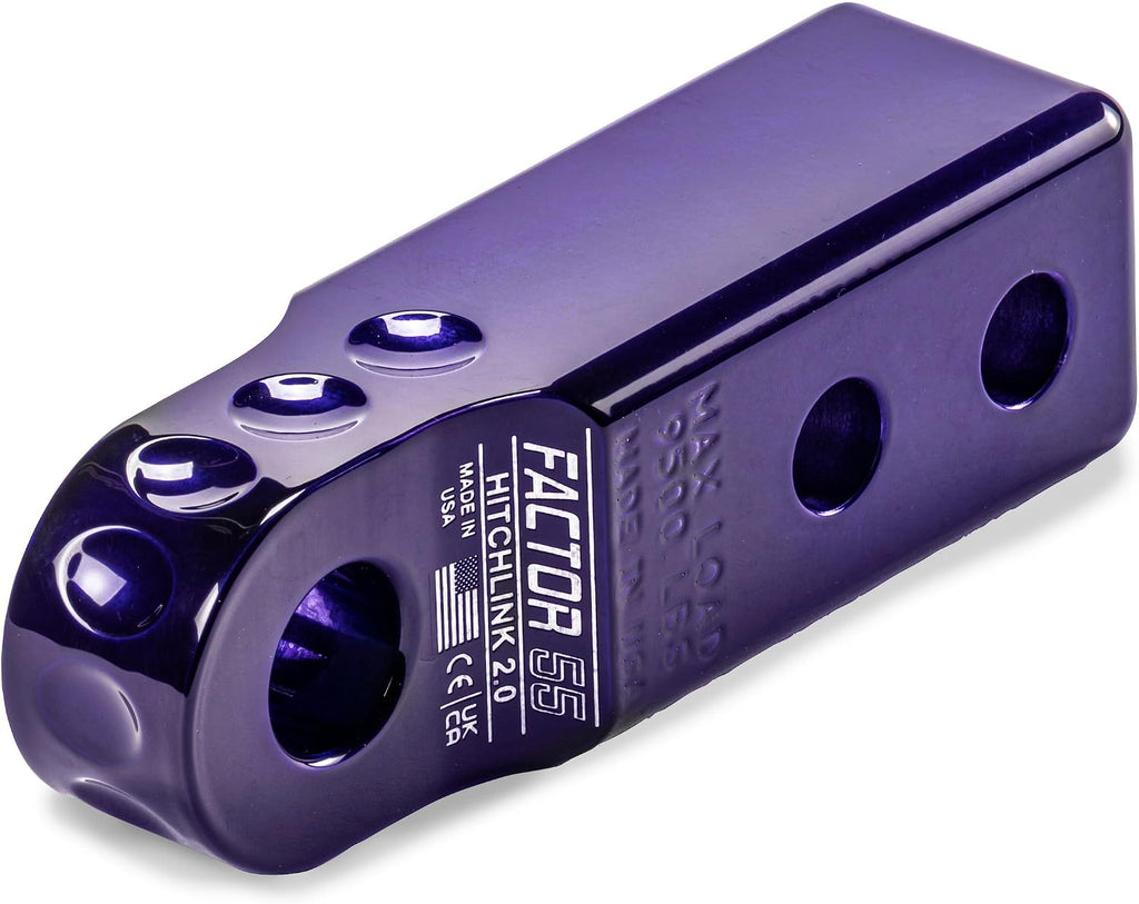 Factor 55 00020-15 Hitchlink 2.0 Rated at 9500 lb Ultimate Failure at 51,000 lb Convert Your Vehicles Hitch Receiver into a Recovery Point. Ideal for 4x4 Off Road Adventures – Purple