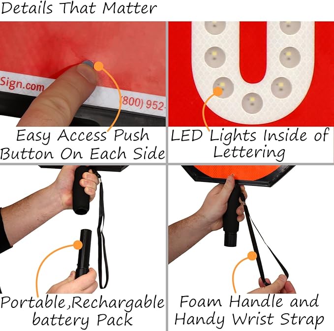 SmartSign LED STOP SLOW Paddle - Image 8