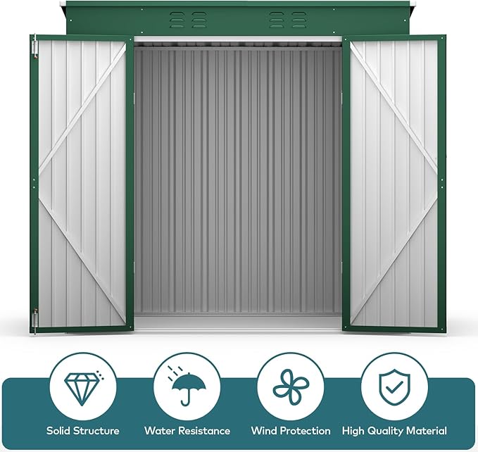 Gizoon 6' x 4' Outdoor Storage Shed - Image 7