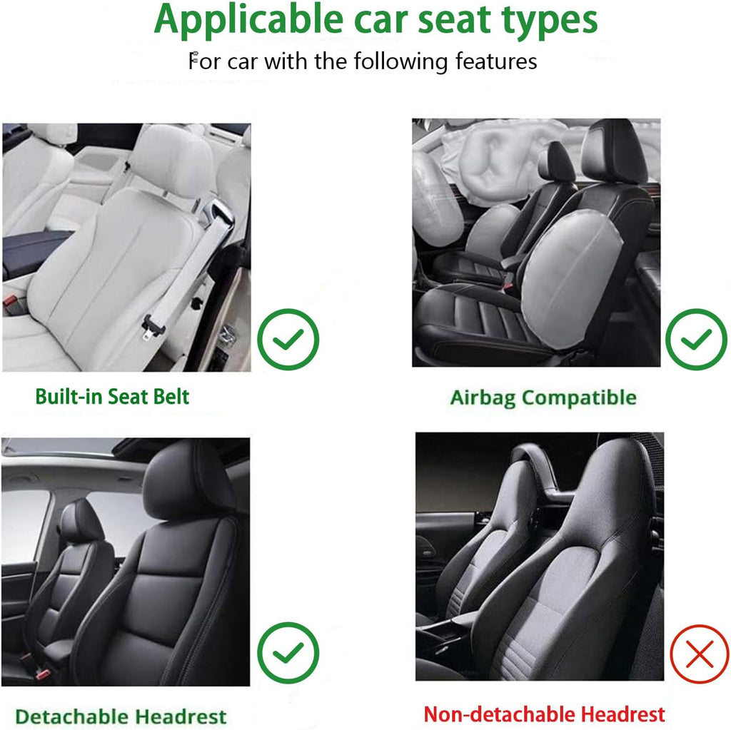 cute car seat covers full set, universal fit, side view