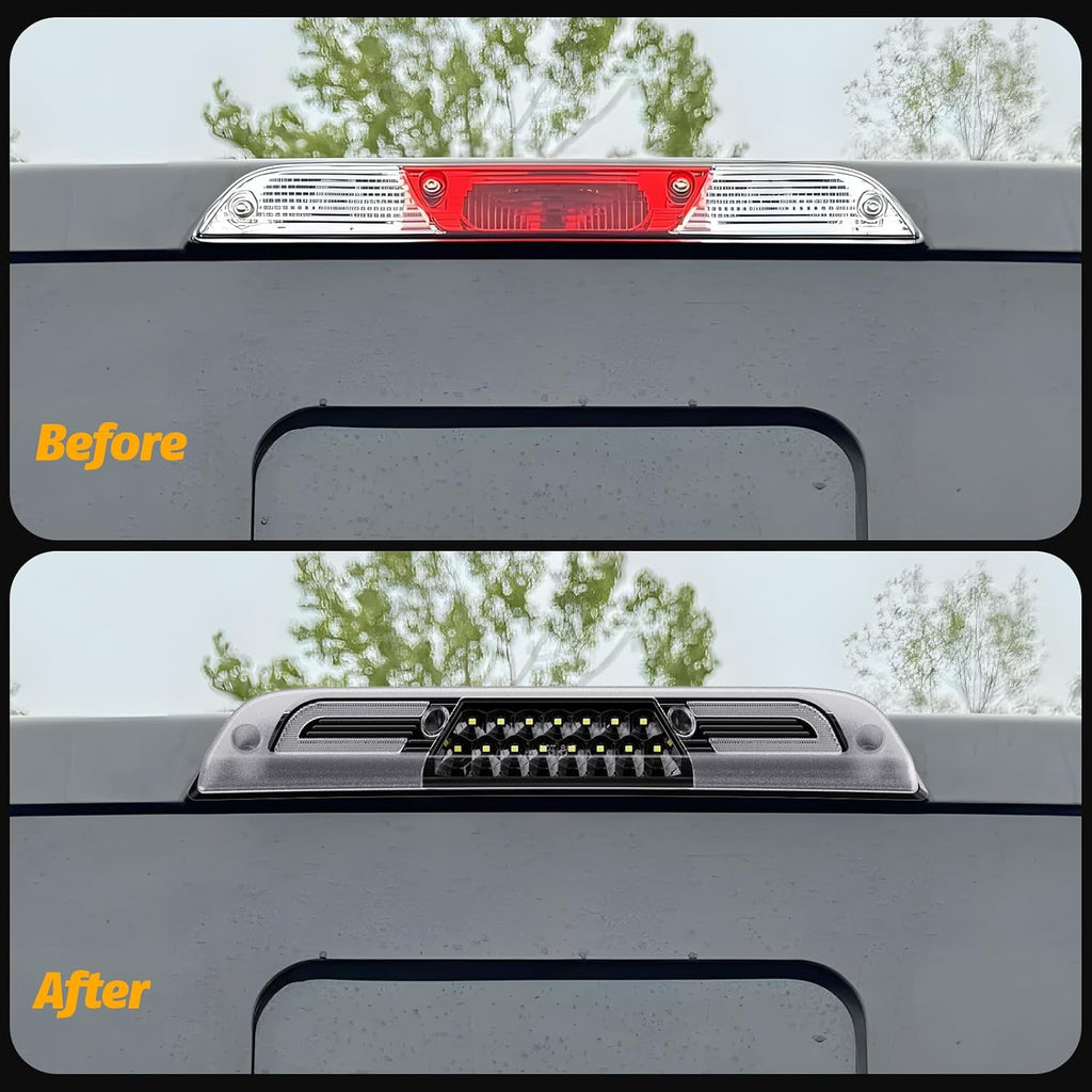 Upgrade High-Performance LED Third Brake Light for 2015-2024 F-150 2017-2024 F-250 F-350 F-450 Super Duty Ranger Maverick High Mount LED Stop Lamp with Clear Lens