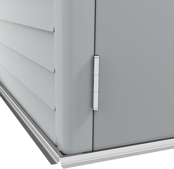 Outsunny 4.6' x 9' Steel Outdoor Storage Shed, Lean to Shed, Metal Tool House - Image 8
