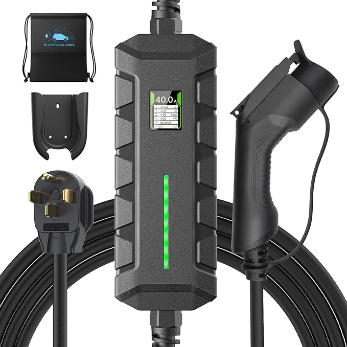 Level 2 EV Charger ETL Certified, 40A 9.6KW Home Charging Station, Plug-in NEMA