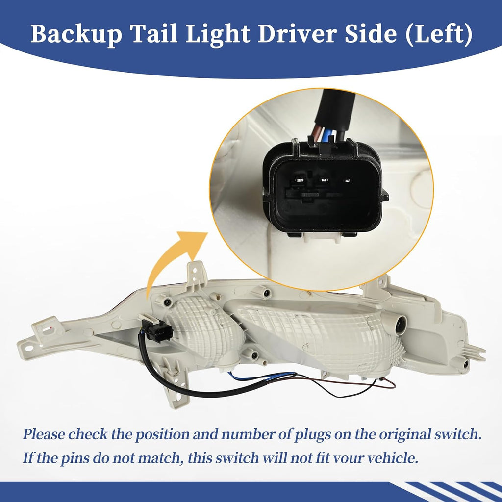 Back Up Tail Light Driver Side Compatible with Hyundai Tucson 2022 2023 2024 SE/SEL/Limited/Essential/Preffered/Hybrid Models, Back Up Turn Signal Light Replace 92405N9000, 92405-N9000