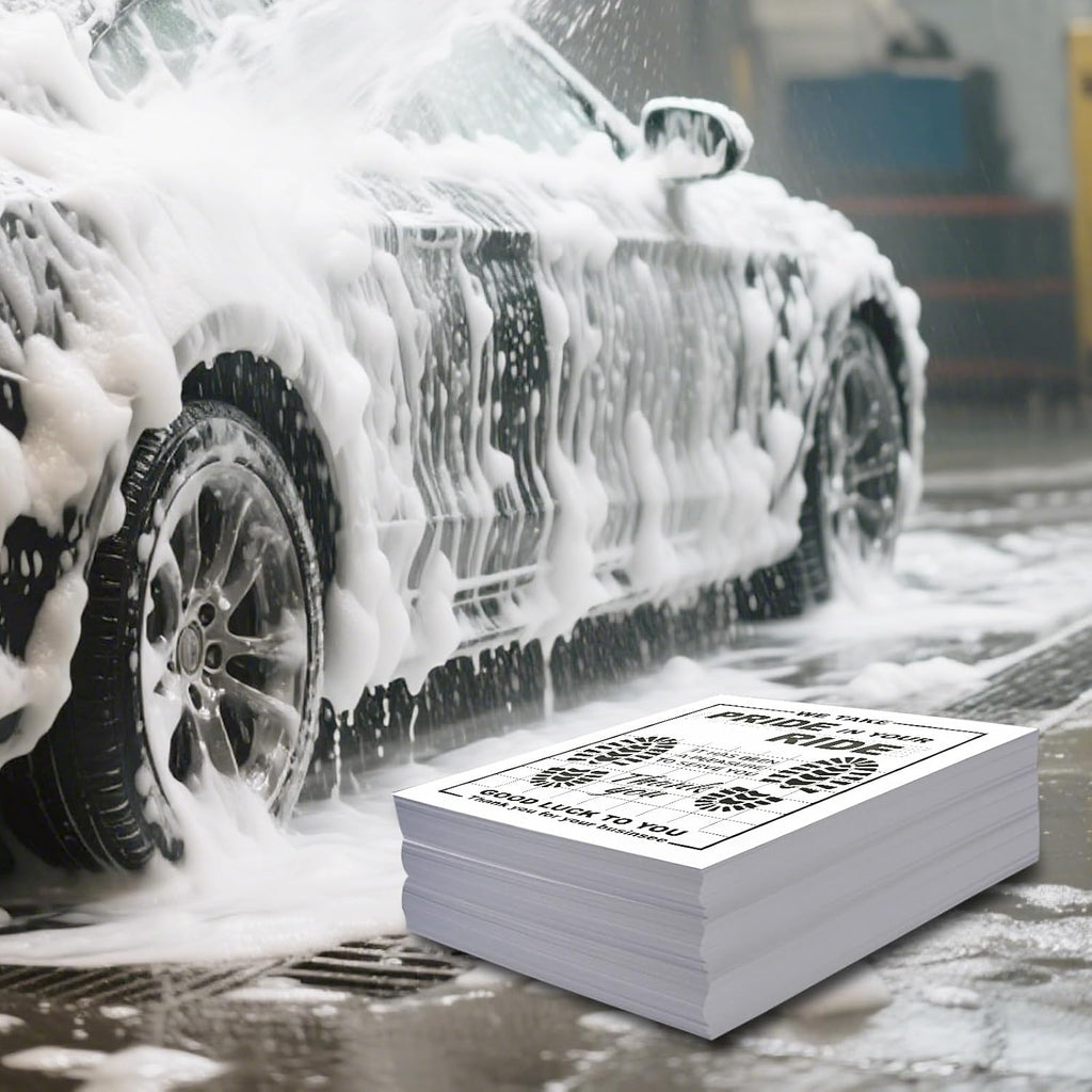 Paper Floor Mats for Cars 100pcs, Disposable White Paper Mats for Car Detailing, Waterproof Papers Floor Mats for Cars Detail, Thank You Mats for Cars Detailing, Car Dealership Supplies