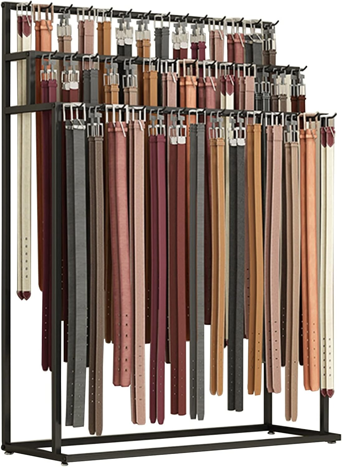 floor mounted metal belt hanger scarf rack for, main product view