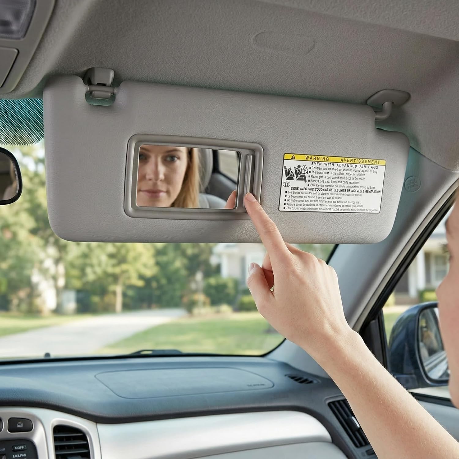 Right Passenger Side Sun Visor Compatible with 2011-2016 Hyundai Elantra (Not for GT Models) Sunvisor Replacement with Clip & Screws, Replaces# 85210-3X040-TX (Color Gray)