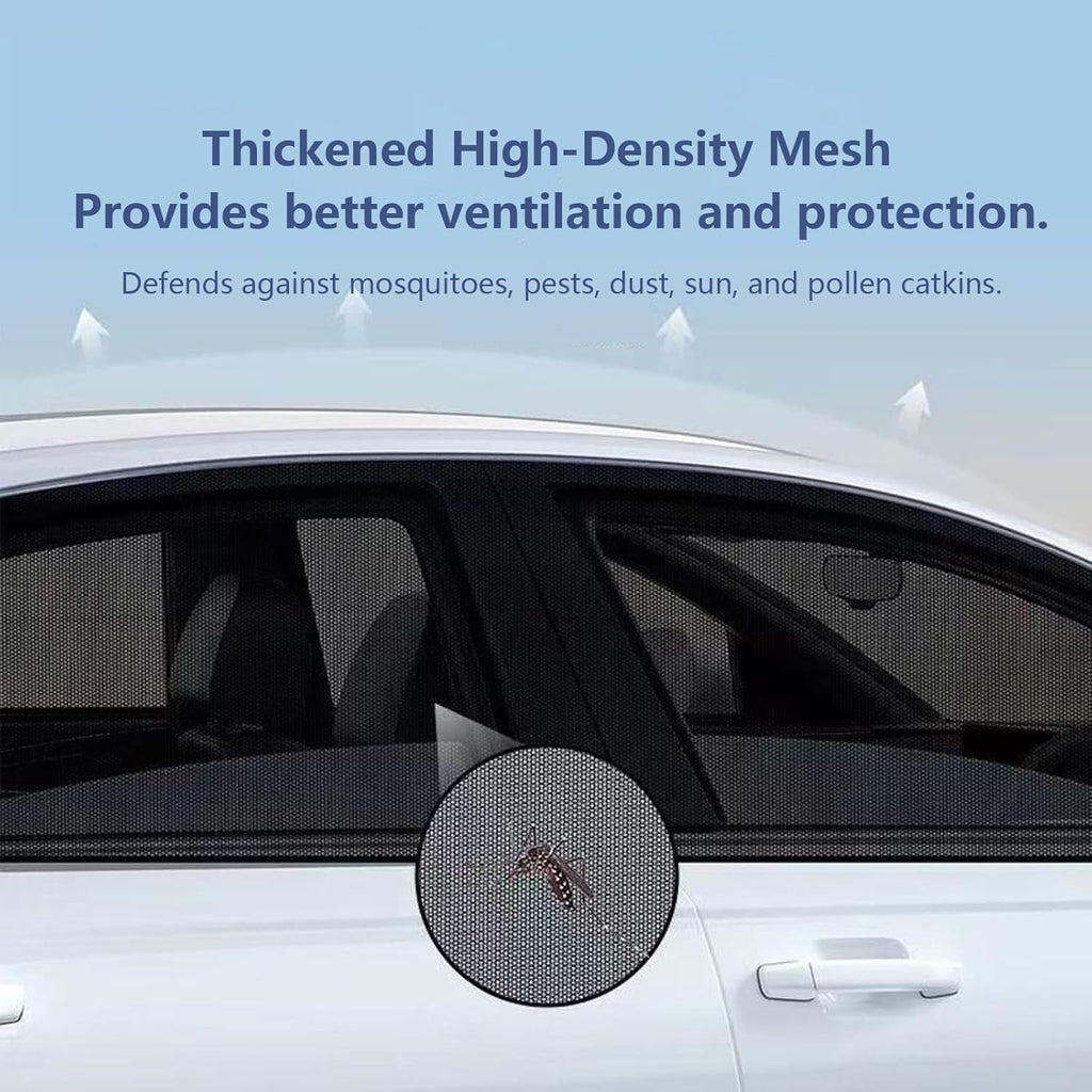 2/4pcs Car Front Window Screen Mesh, Suitable for Camping, Travel, UV-Protection, Breathable Mesh Car Window Sunshade for SUV Cars