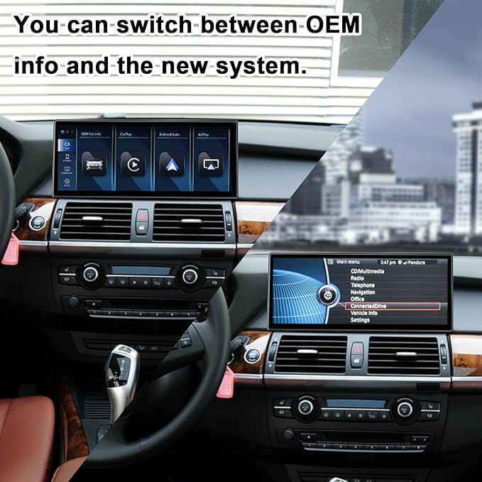 PEMP Linux 12.3" Ultra-Thin Screen E70 E71 CIC Wired Wireless CarPlay Android - Image 5