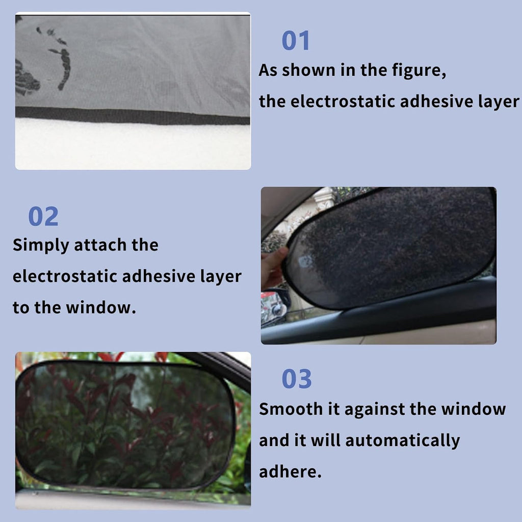 4 Pack Car Window Shades, 20"x12" Sun Shade Side Windows for Baby UV-Protection Automotive Sun Protection