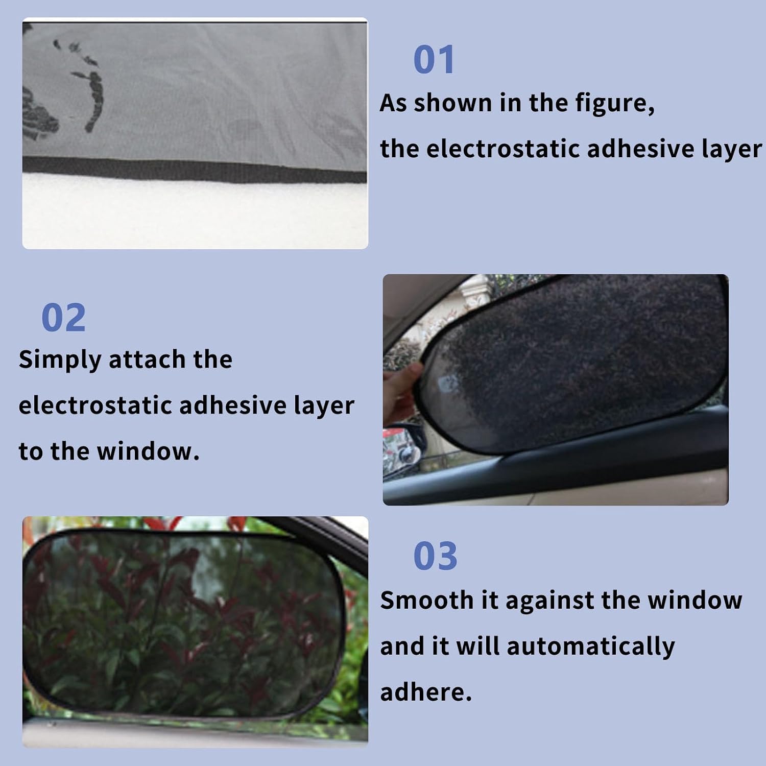 4 Pack Car Window Shades, 20"x12" Sun Shade Side Windows for Baby UV-Protection Automotive Sun Protection