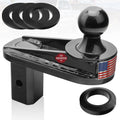 6" Offset Gooseneck Ball Extender, 2-5/16" Hitch Ball, 25,000 lbs GTW / 5,000 lbs VTW, Cab Clearance Solution for Short Bed Trucks, Reinforced Rib Structure, Polyurethane Stabilization System