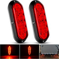 Nilight 6 Inch Oval Red LED Trailer Tail Light Surface Mount 2PCS 10 LEDs Waterproof Stop Brake Turn Trailers Lights for Truck RV Boat Bus Lorry Camper Van Caravan