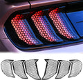 Tail Light Lamp Cover Compatible with Ford Mustang 2018-2023 Taillight Lens Shell Bezel Cover Trim (Carbon Fiber)