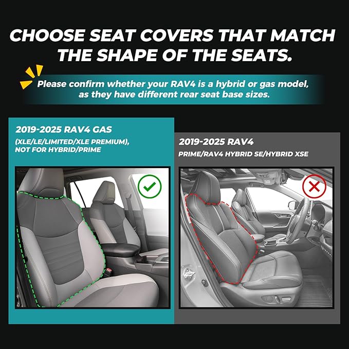 for Toyota RAV4 Seat Covers 2019 2020 2021 2022 2023 2024 2025 RAV 4 LE XLE - Image 2