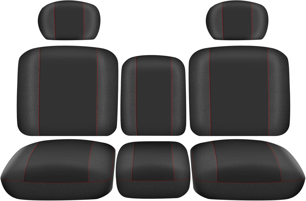 BORDAN UTV Seat Cover for 2016-2025 Can Am Defender DPS MAX 6X6 PRO Split Bench Dustproof Seats Cover, Heavy Duty 1680D Waterproof Full Protection Outdoor Seat Cover Set(8 PCS)