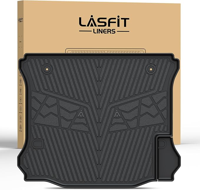 LASFIT Trunk Mat for Jeep Wrangler 2011-2018 JK Unlimited 4-Door All Weather by LASFIT