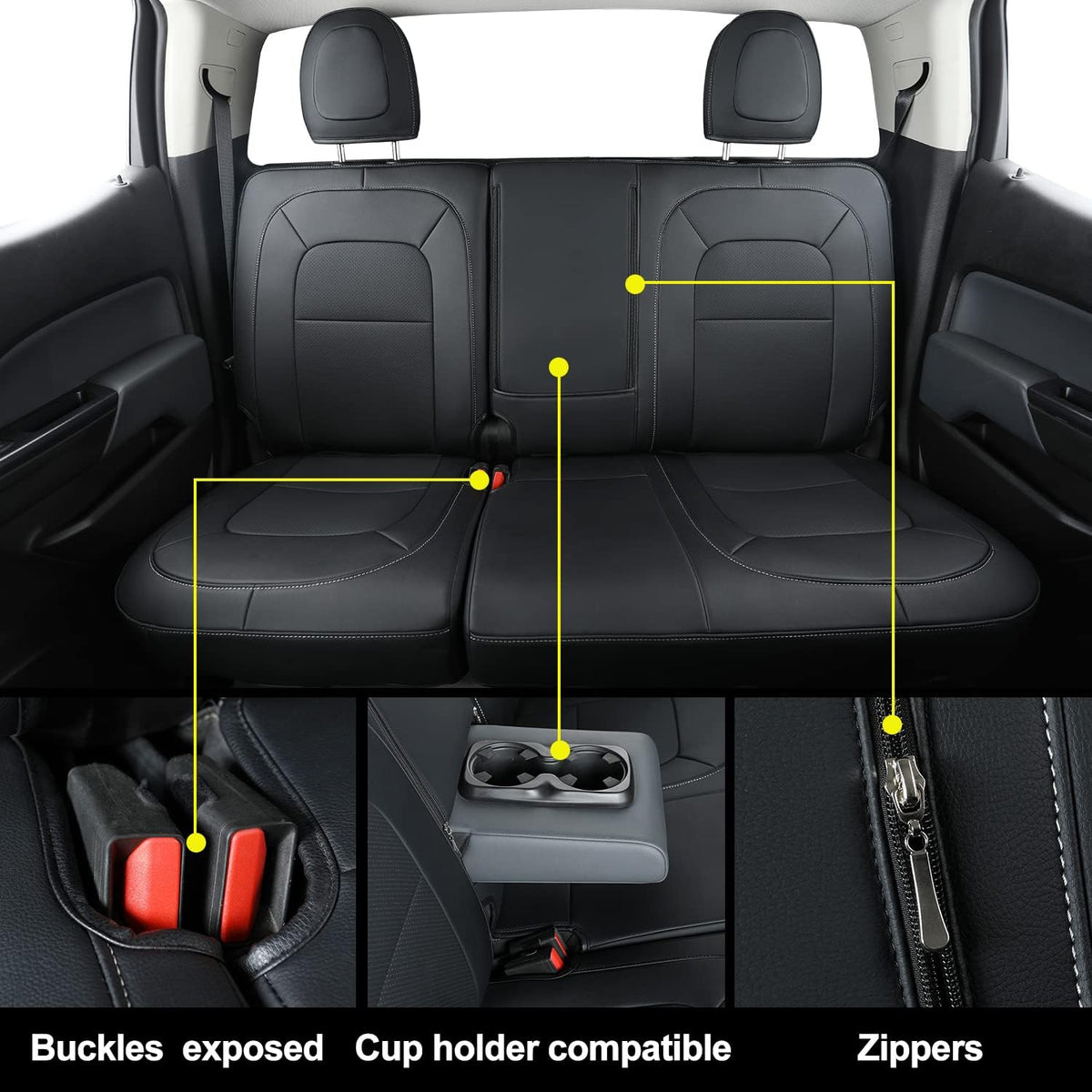 luckyman club chevy colorado seat covers, fit for showing dimensions