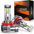 SEALIGHT H11 Bulbs with 6500K White Light,40000LM Super Bright, 1:1Mini Design H16 Fog Light Bulbs,3 Mins Plug-N-Play, Pack of 2