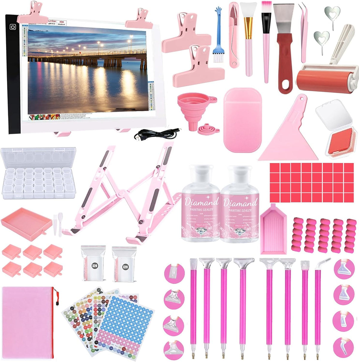 nlxcxucy 158pcs diamond art accessories kit, main product view