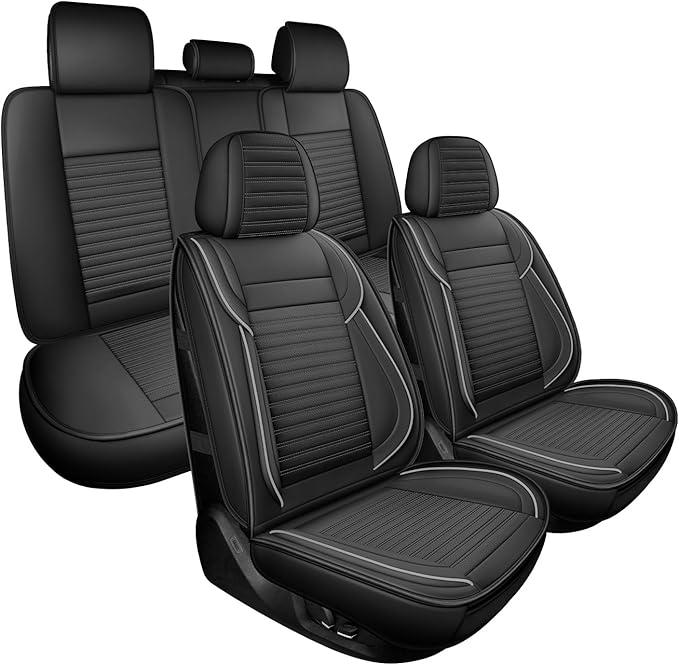 LINGVIDO Car Seat Covers, Breathable and Waterproof Faux Leather Automotive - Image 6