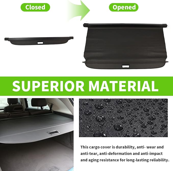 Cargo Cover for Jeep Patriot Compass 2007-2010 2011-2016 Rear Trunk Cover Trunk - Image 3