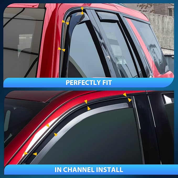 Nilight Durable in Channel Rain Guards - Image 3