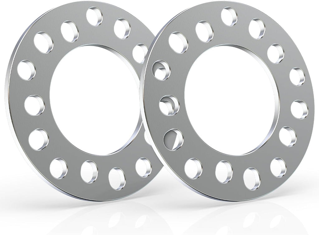 MZS 5x114.3 Wheel Spacers, 1/4" 6mm Thick 5x4.5 5x115 - M14x1.5 1/2" Thread Pitch Compatible with Wrangler TJ YJ/Cherokee/Explorer/Mustang/Ranger/Challenger/Model Y 2WD/4WD Fit 5 Lug