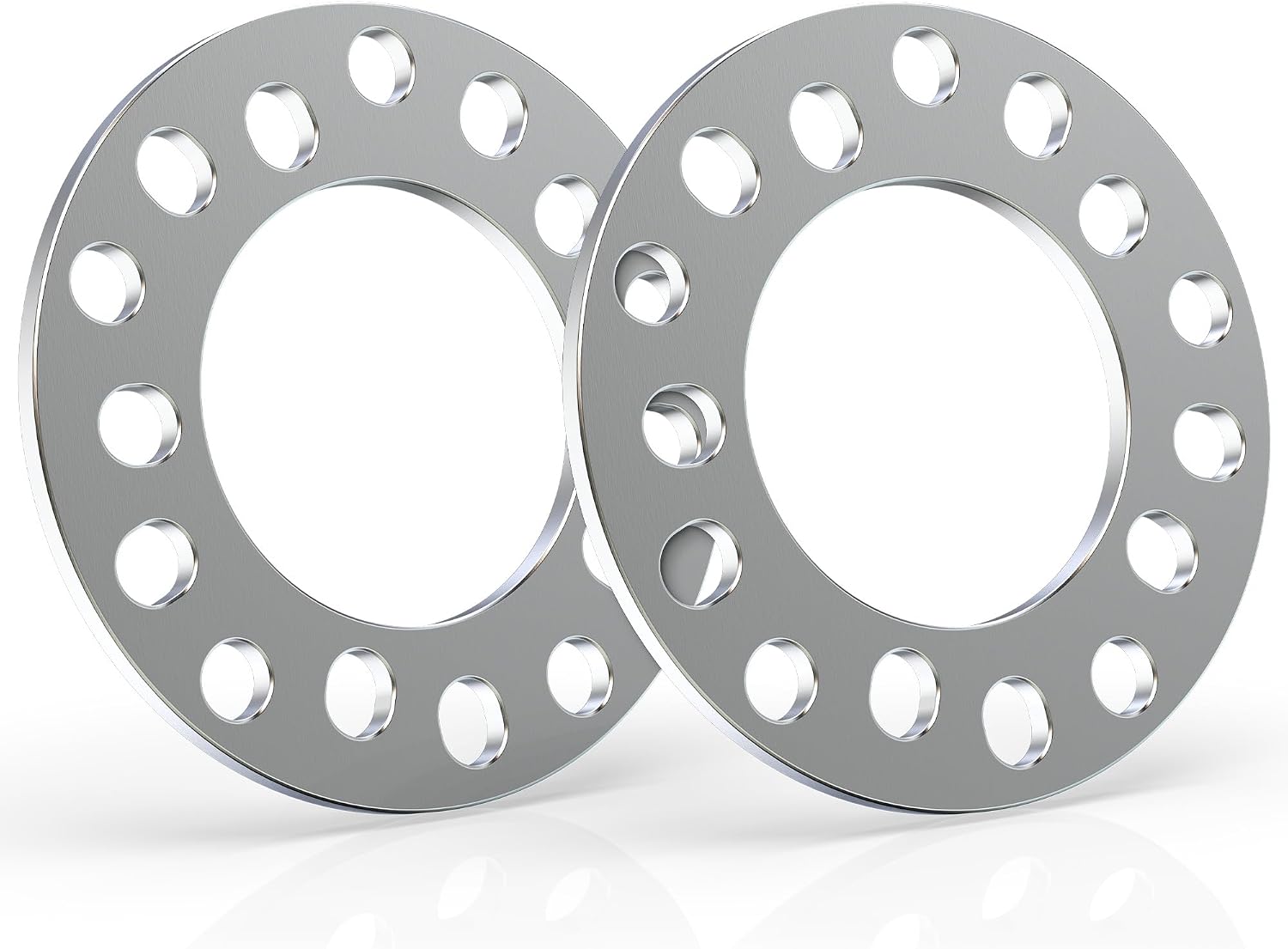 MZS 5x114.3 Wheel Spacers, 1/4" 6mm Thick 5x4.5 5x115 - M14x1.5 1/2" Thread Pitch Compatible with Wrangler TJ YJ/Cherokee/Explorer/Mustang/Ranger/Challenger/Model Y 2WD/4WD Fit 5 Lug