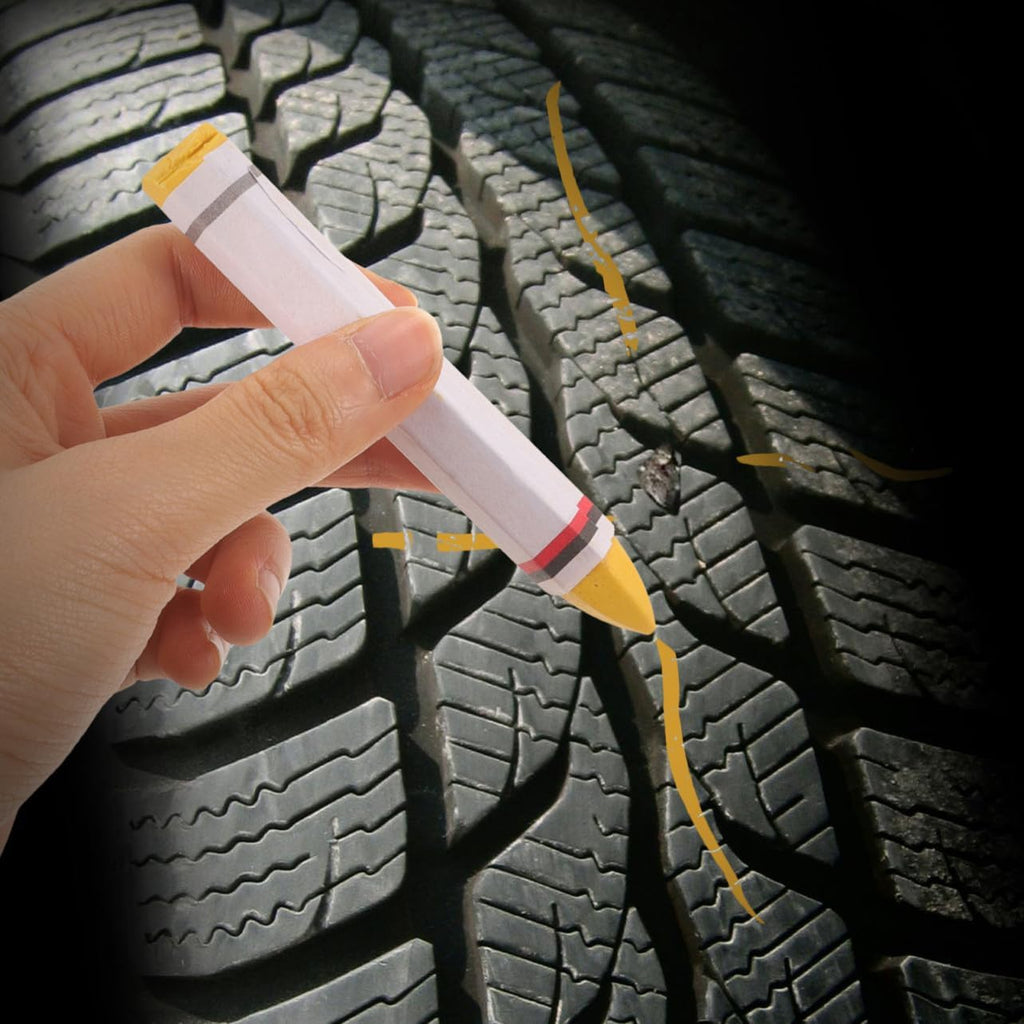 SEWACC 2 Pcs Wax Marker Pens for Car Tires, Tire Marking Pens for Vehicle Maintenance And Repair, Sturdy Tool for Motorcycles And Bikes