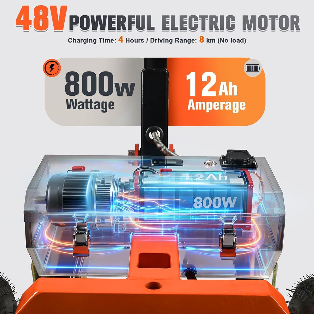 Electric Trailer Dolly, 7500 lbs Tug, 48V 800W Power Mover, Dual 2" & 2-5/16" Hitch Balls, One-Hand Operation Easy Steering Fits RV Boat Camper Utility Trailers