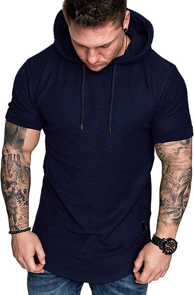 Lexiart Mens Fashion Athletic Hoodies Sport Sweatshirt Solid Color Fleece - Image 3