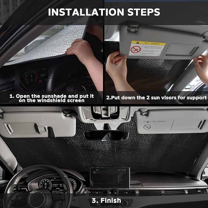 Windshield Sun Shade for Volkswagen VW Jetta 2019-2025 - Image 5