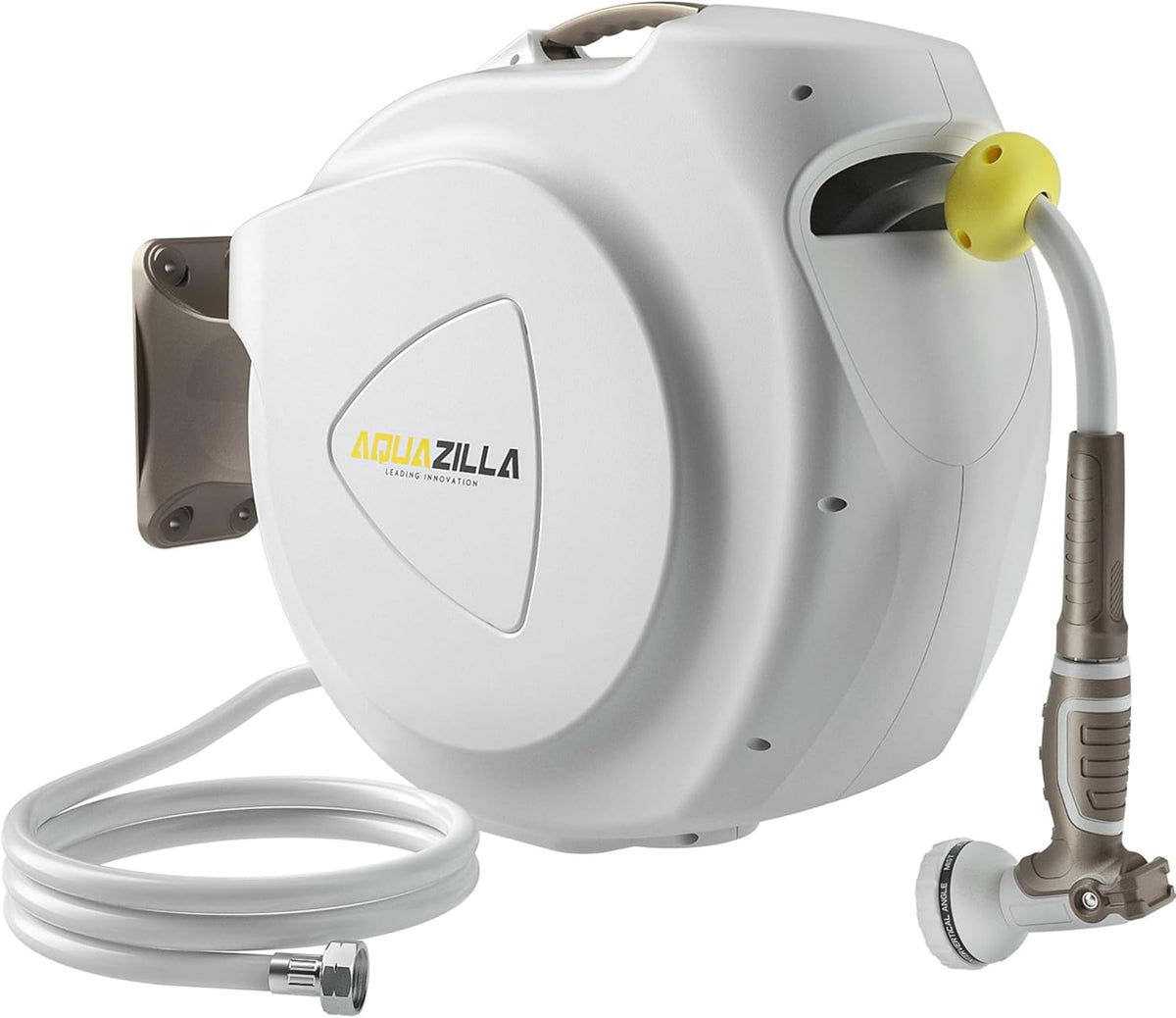 Retractable Garden Hose Reel, 5/8 in 65+6 ft, Heavy Duty Wall Mounted Water