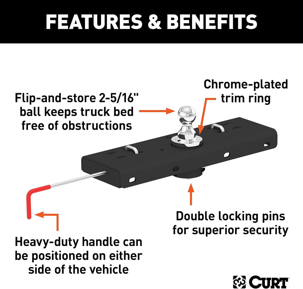 Curt Manufacturing 60607 DoubleLock Gooseneck Hitch
