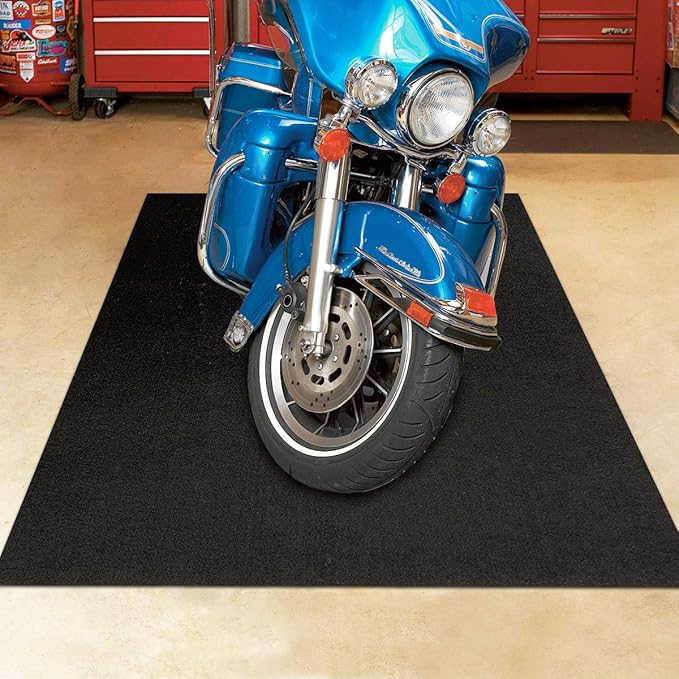 LINLA 61 x 39 in-Absorbent Oil Mat Contains Liquid Garage Floor Mat, Motorcycle by LINLA