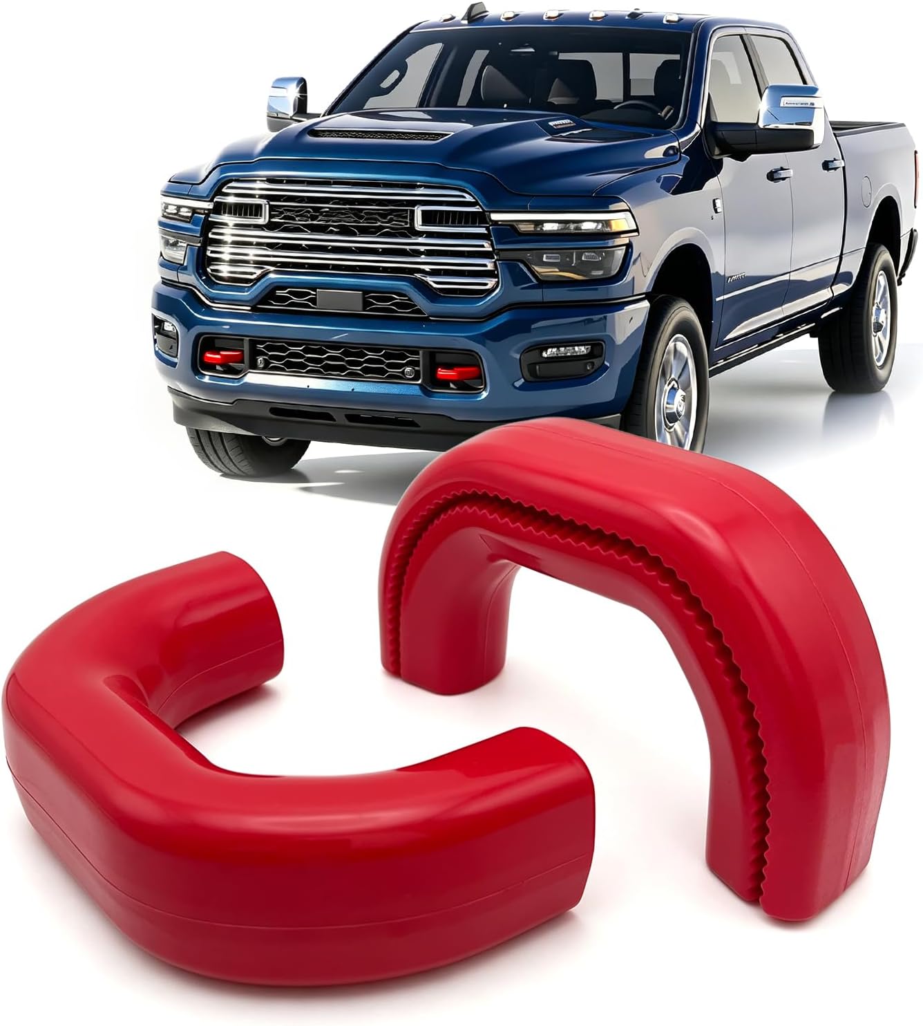 Front Tow Hook Covers for 2019-2026 RAM 2500/3500, Car Tow Hook Protector | Silicone Hitch Cover, Custom-Fit, Scratch-Resistant, Waterproof, Hassle-Free Install, Front Bumper Protective Accessories