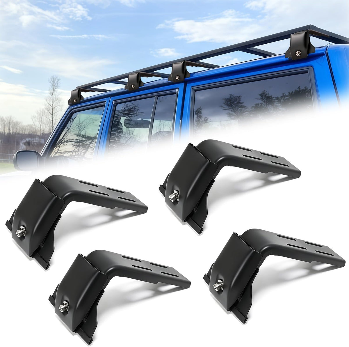 gutter mount roof rack brackets for jeep with, main product view