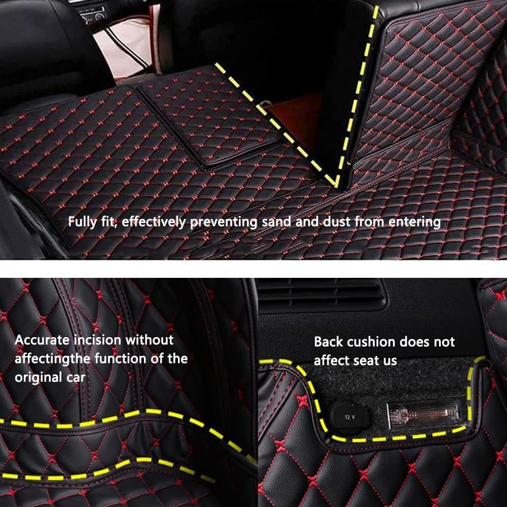 Car Full Coverage Boot Liner for Suzuki Jimny 2018-2023 2024 2025, Antislip Carpets Anti-Scratch Leather Rear Trunk Protector Mat,A/Beige