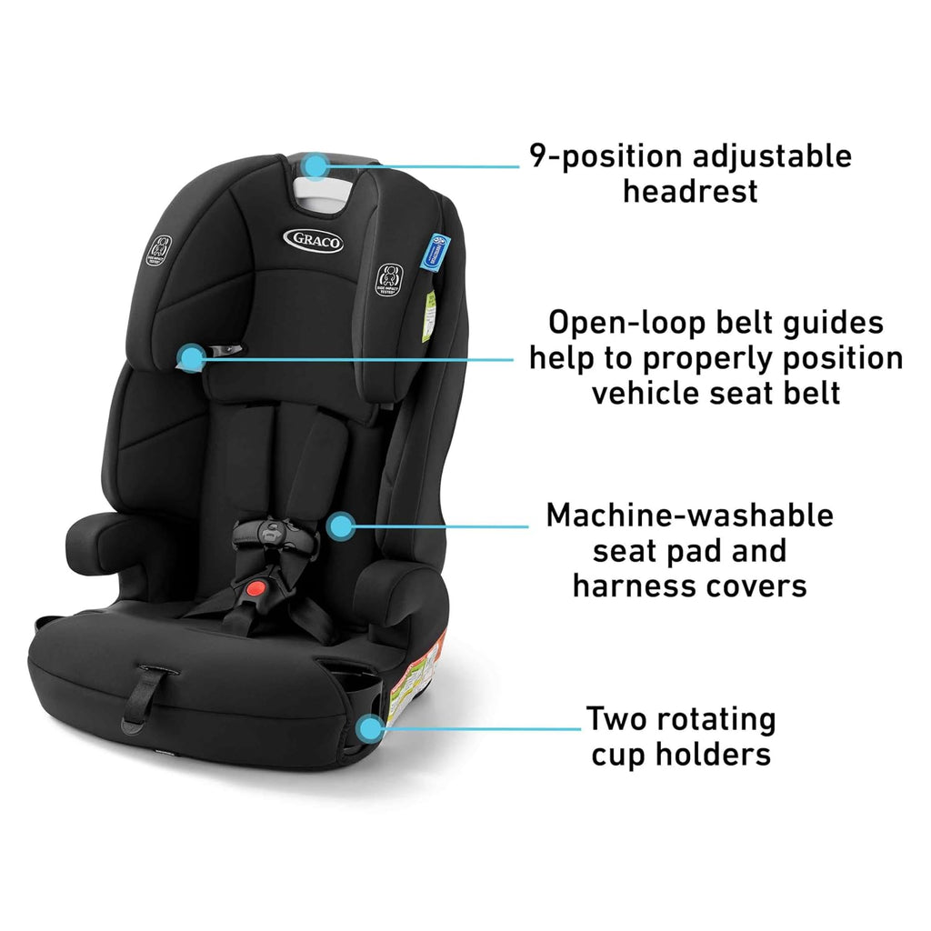 graco tranzitions 3-in-1 harness booster car seat, proof on a desk or shelf
