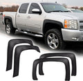 CROSSDESIGN Fender Flares Fit 2007-2013 Chevy Silverado 1500 2500HD 3500HD 6.5' 8' Bed, UV Resistant Factory Style Black Wheel Flares Cover Wheel Well Rust, 4 Pieces Kit Exclude Dually & GMC Sierra