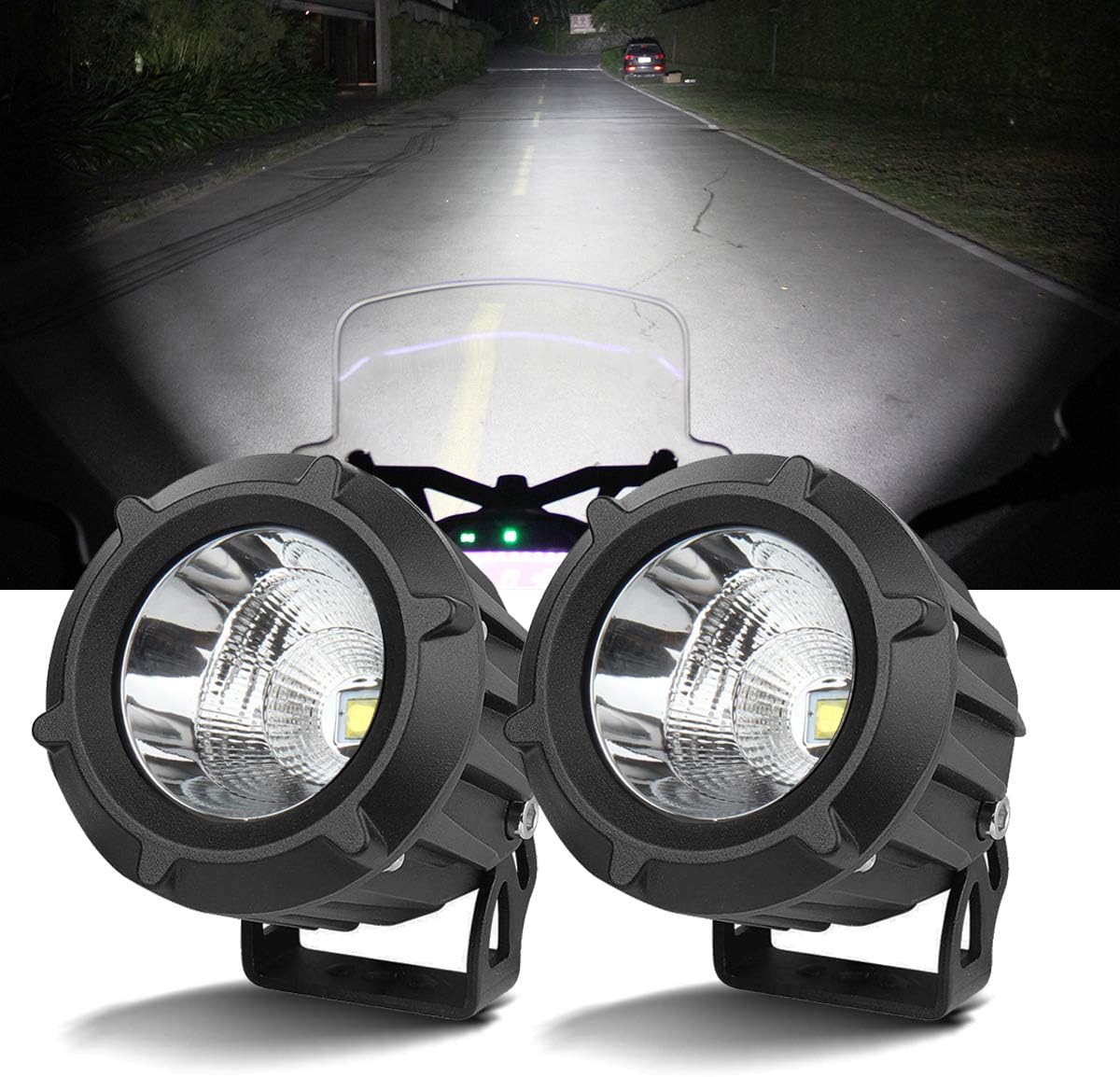 chelhead 3.5 inch round led fog lights, main product view