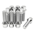 Chrome M14x1.5 Extended Wheel Lug Bolts, 10 Pack Lug Bolt, 40mm Shank Length, 17mm Hex Conical Seat, One-Piece Aftermarket ET Lug Studs Set Compatible with 2003-2010 X3(E83), 2000-2005 X5(E53)