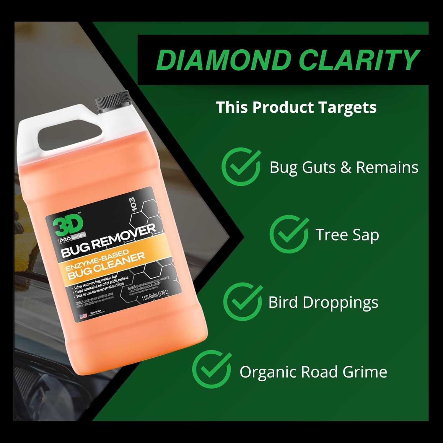 3D Bug Remover + LVP Interior Cleaner – Exterior Insect Remover & Deep Interior Surface Cleaner – 1 Gallon Each
