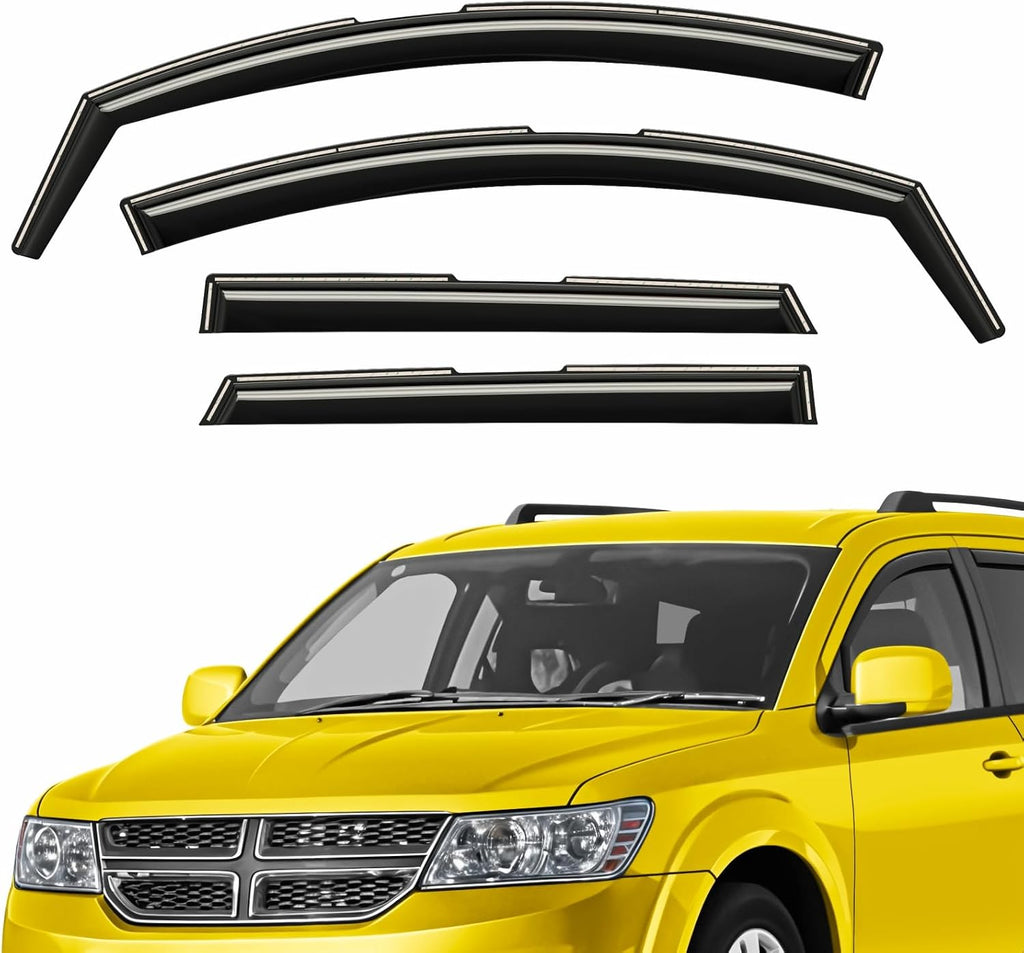 Extra Durable Window Deflectors in-Channel Window Visors Rain Guards Fit