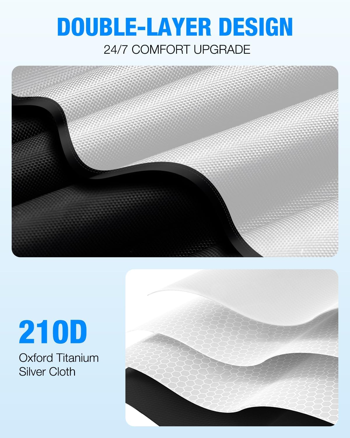 Neverland Windshield Sun Shade Custom Fit - for Tesla Model X 2016-2025, Sag-Proof 210D Oxford Foldable Visor Cover, UV Ray Block Heat Shield